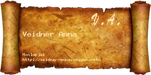 Veidner Anna névjegykártya